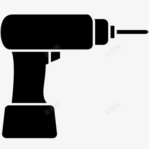 钻头修理工车库图标svg_新图网 https://ixintu.com 修理工 工具 技工 电钻 螺丝 车库 钻头