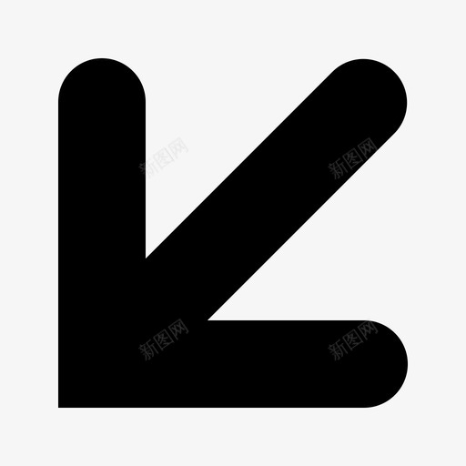 箭头左下角方向图标svg_新图网 https://ixintu.com 下 左下角 方向 箭头 转弯