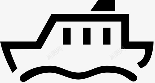 船驳船货物图标svg_新图网 https://ixintu.com 船 货物 邮轮 驳船
