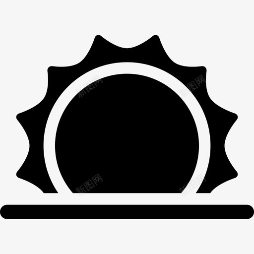 日落白天黄昏图标svg_新图网 https://ixintu.com 地平线 天气 日出 日落 早晨 白天 黄昏