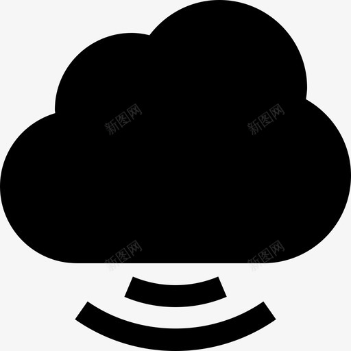 云技术无线图标svg_新图网 https://ixintu.com 云 技术 无线
