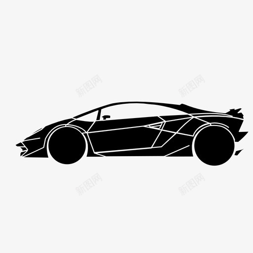 汽车豪华轿车跑车图标svg_新图网 https://ixintu.com 交通工具 汽车 豪华轿车 跑车