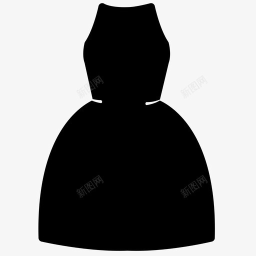 连衣裙50年代连衣裙服装图标svg_新图网 https://ixintu.com 50年代连衣裙 复古 套装 时尚 服装 款式 连衣裙