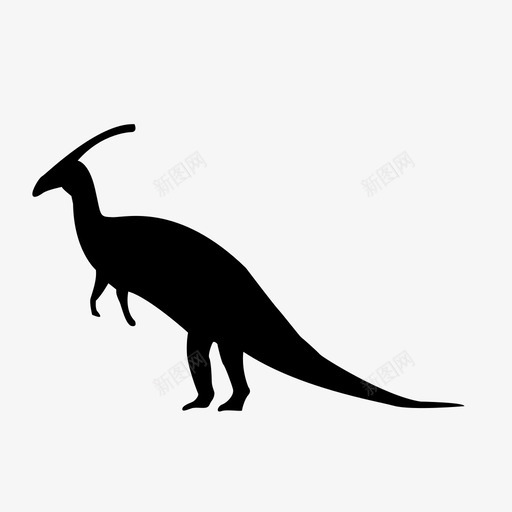 副龙动物生物图标svg_新图网 https://ixintu.com 副龙 动物 恐龙 生物