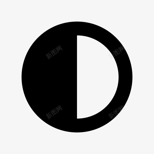 月亮第一季度半月自然图标svg_新图网 https://ixintu.com 8 x 8 半月 夜晚 夜间 天空 月亮第一季度 自然