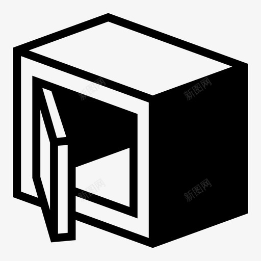 安全存储复古未来主义图标svg_新图网 https://ixintu.com 咖啡 复古未来主义 存储 安全 开放式 微波炉 盒子 锁 门