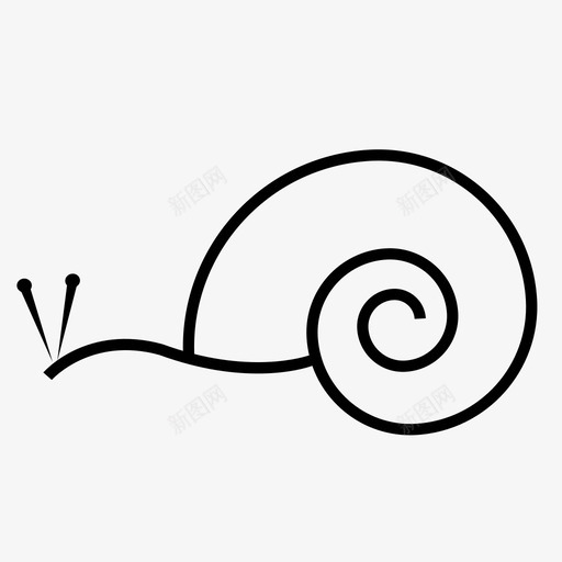 蜗牛动物虫子图标svg_新图网 https://ixintu.com 动物 爬行 生物 粘液 自然 虫子 蜗牛 贝壳