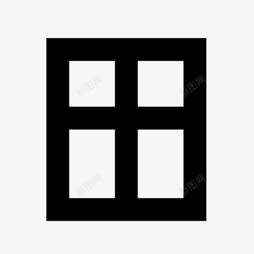 窗户门框架图标svg_新图网 https://ixintu.com 广场 房子 框架 窗户 窗框 网格 门