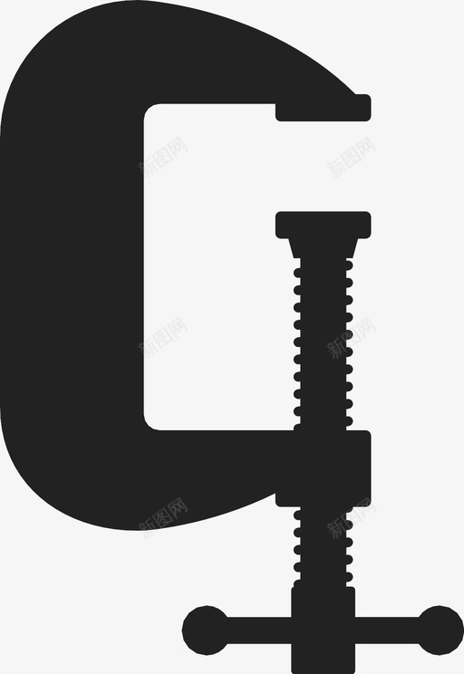 夹具c形夹压缩图标svg_新图网 https://ixintu.com c形夹 压缩 夹具 工具 木夹