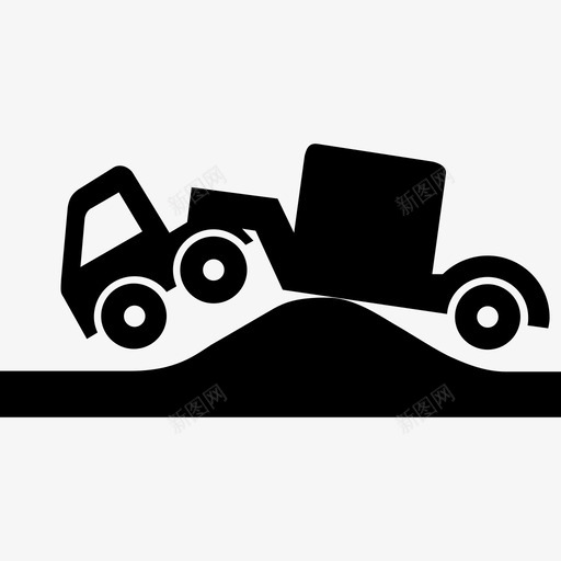 不平的路颠簸山丘图标svg_新图网 https://ixintu.com 不平的路 卡住 卡车 山丘 拖车 颠簸