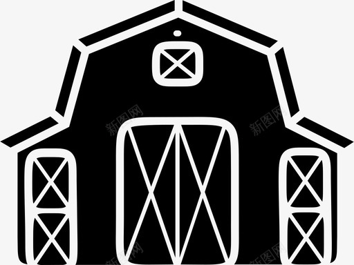 农场谷仓乡村谷仓图标svg_新图网 https://ixintu.com 乡村 乡村谷仓 农场 农舍 谷仓