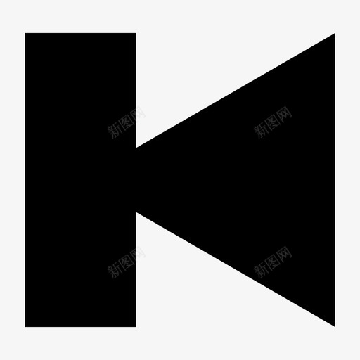 向后跳按钮上一个图标svg_新图网 https://ixintu.com 上一个 倒带 向后跳 按钮