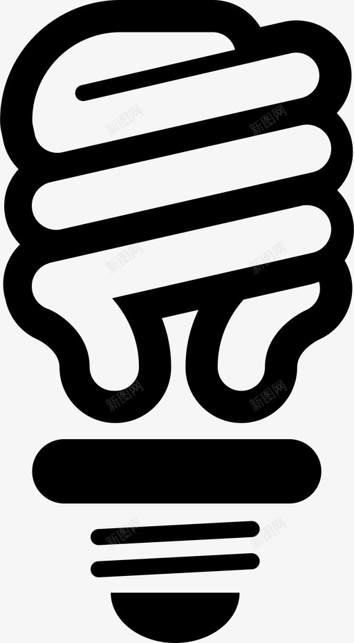荧光灯泡想法灯泡图标svg_新图网 https://ixintu.com 思想 想法 灯泡 荧光灯泡