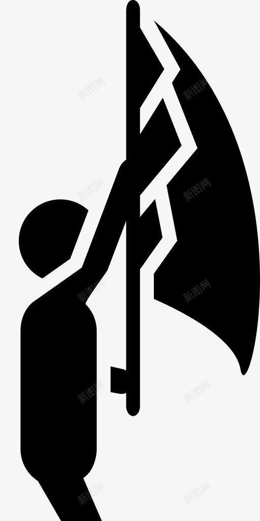 旗帜航母举旗图标svg_新图网 https://ixintu.com 举旗 人 抗议 旗帜 游行 航母 返校节