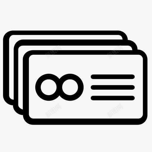 名片图层专业图标svg_新图网 https://ixintu.com 专业 名片 图层 堆叠 工作 文字