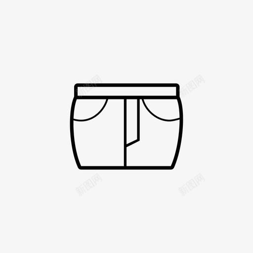 短裤衣服时尚图标svg_新图网 https://ixintu.com 中性款 时尚 款式 短裤 衣服