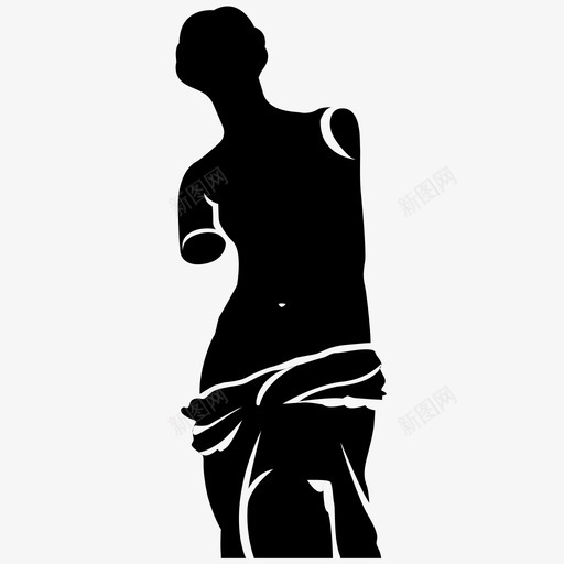 维纳斯希腊人雕塑图标svg_新图网 https://ixintu.com 女人 希腊人 维纳斯 雕像 雕塑