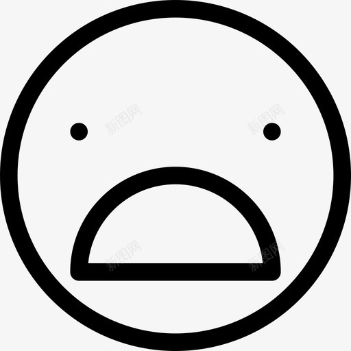 厌恶震惊人图标svg_新图网 https://ixintu.com 人 厌恶 喘息 情绪 皱眉 笑脸 脸 表情 震惊