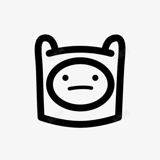 芬恩冒险时代卡通图标svg_新图网 https://ixintu.com 人 人物 冒险时代 卡通 头 电视节目 脸 芬恩