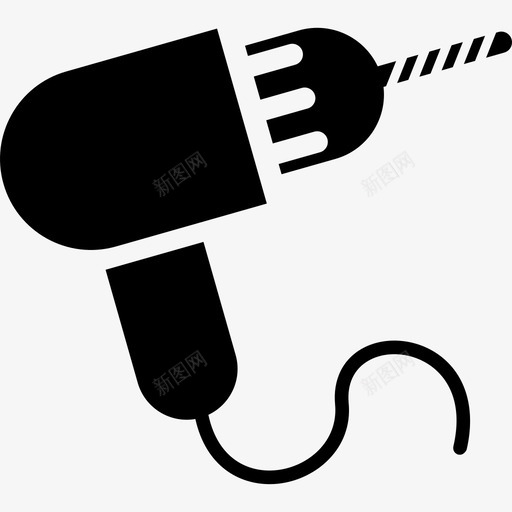钻头钻具钻孔图标svg_新图网 https://ixintu.com 修理 固定 电钻 车库 钻具 钻头 钻孔