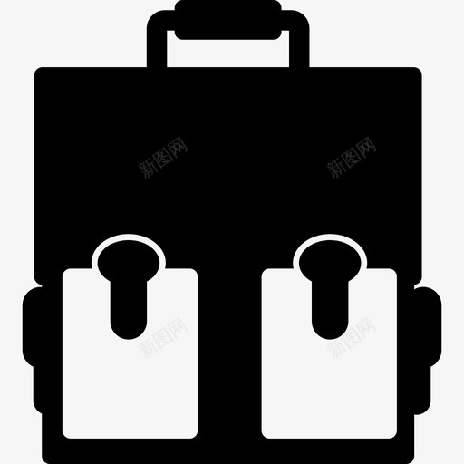 手提书包时尚教育用品图标svg_新图网 https://ixintu.com 手提书包 教育用品 时尚