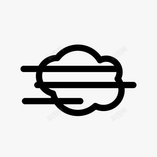 雾云雾云天气图标svg_新图网 https://ixintu.com 云天气 云雾 白天 雾