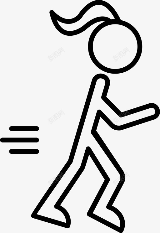跑步田径短跑图标svg_新图网 https://ixintu.com 人 女孩跑步 女孩锻炼 女性 快速 田径 短跑 跑步 速度 锻炼