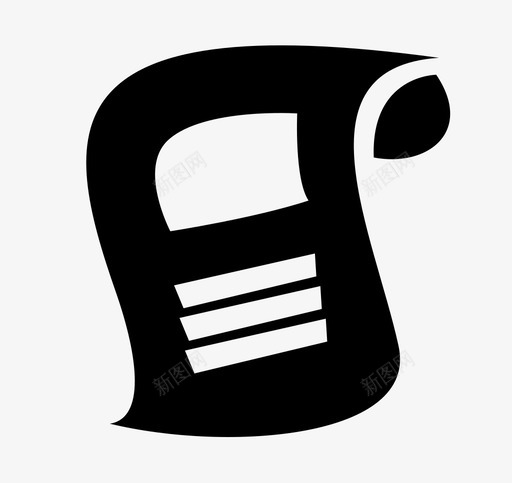文件新闻报纸图标svg_新图网 https://ixintu.com 卷轴 报纸 文件 文本 新闻