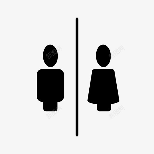 浴室男女图标svg_新图网 https://ixintu.com 女 浴室 男