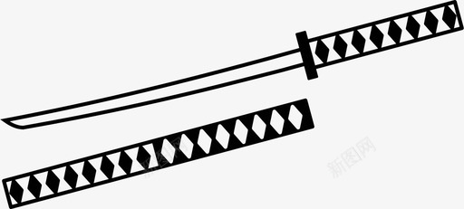剑日语武士刀图标svg_新图网 https://ixintu.com 剑 忍者 日语 武器 武士 武士刀 武士剑