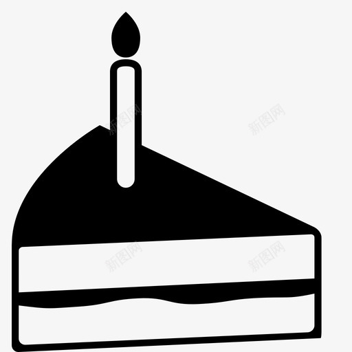 蛋糕生日生日蛋糕图标svg_新图网 https://ixintu.com 切片 吃 甜点 生日 生日蛋糕 蛋糕 蜡烛 食物