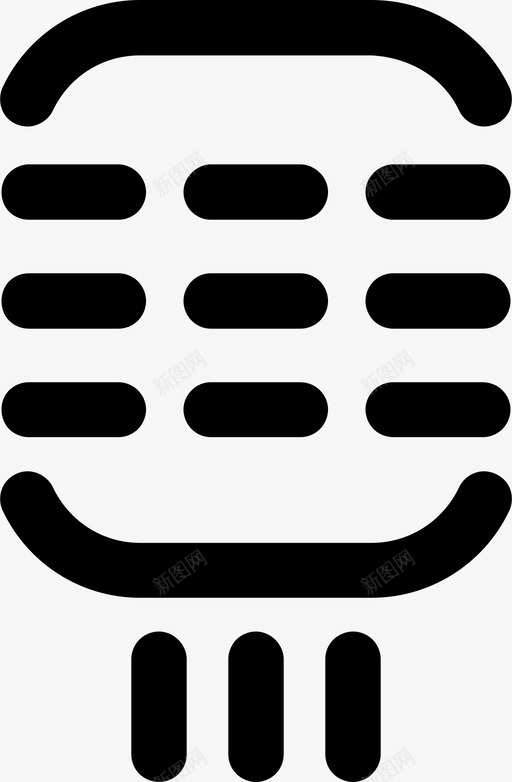 麦克风音频插孔图标svg_新图网 https://ixintu.com 唱歌 录音 插孔 系统 音响 音频 麦克风