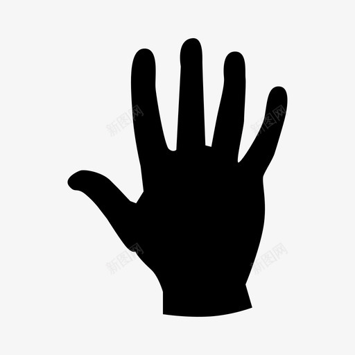 手手指人图标svg_新图网 https://ixintu.com 人 停下 手 手指 手掌