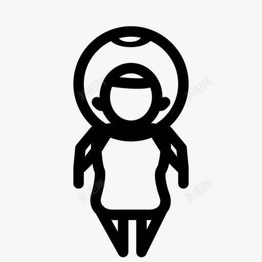 宇航员女人图标svg_新图网 https://ixintu.com 人 太空 太空女 女 宇航员
