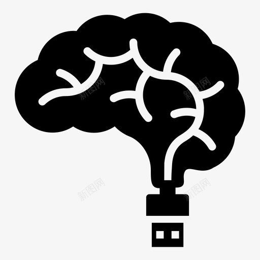 脑机接口思考智能图标svg_新图网 https://ixintu.com 思考 想法 控制 插件 智能 机器人 脑机接口 计算 计算机