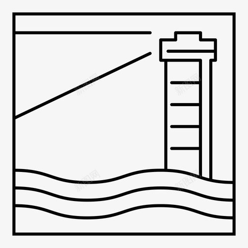 灯塔横梁金奈图标svg_新图网 https://ixintu.com 塔 横梁 海洋 灯塔 码头 金奈