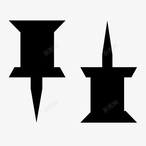 图钉情绪板钉图标svg_新图网 https://ixintu.com repin 图钉 情绪板 柱 钉