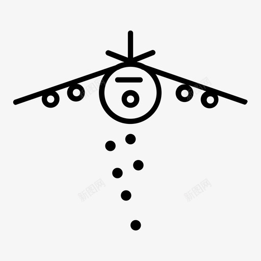 轰炸机空军飞机图标svg_新图网 https://ixintu.com 喷气式飞机 战斗机 空军 轰炸 轰炸机 飞机