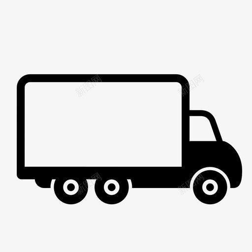 卡车汽车货物图标svg_新图网 https://ixintu.com 中型 半卡车 卡车 本地 汽车 移动卡车 货物 车辆 送货卡车