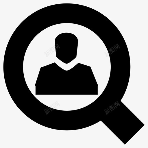 找用户背景调查找人图标svg_新图网 https://ixintu.com 找人 找用户 研究 背景调查