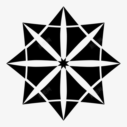 钻石图案花图标svg_新图网 https://ixintu.com 几何 图案 形状 花 钻石