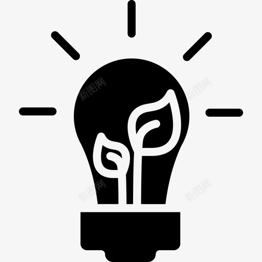生态灯泡工具用具自己动手装图标svg_新图网 https://ixintu.com 工具用具 生态灯泡 自己动手装
