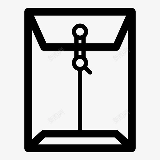 信封搭扣附件图标svg_新图网 https://ixintu.com 信件 信封 搭扣 文件夹 附件 领带 马尼拉