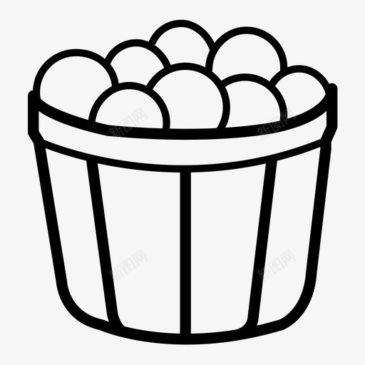 篮子农产品收获图标svg_新图网 https://ixintu.com 农业 农产品 农作物 收获 篮子 蒲式耳 蔬菜 食品 鸡蛋