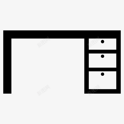 书桌橱柜家具图标svg_新图网 https://ixintu.com 书桌 仓库 办公室 家具 工作 木材 橱柜