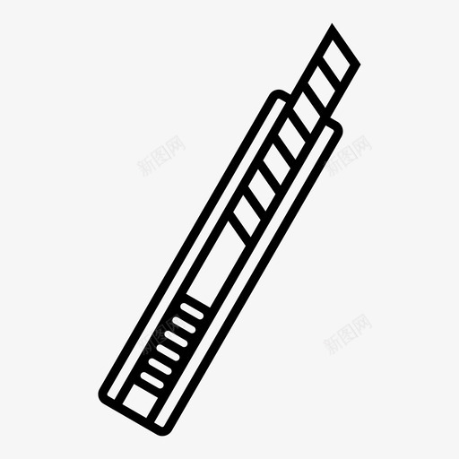 多用途刀刀片切盒刀图标svg_新图网 https://ixintu.com 刀片 切片 切盒刀 多用途刀 工具 设计 锋利