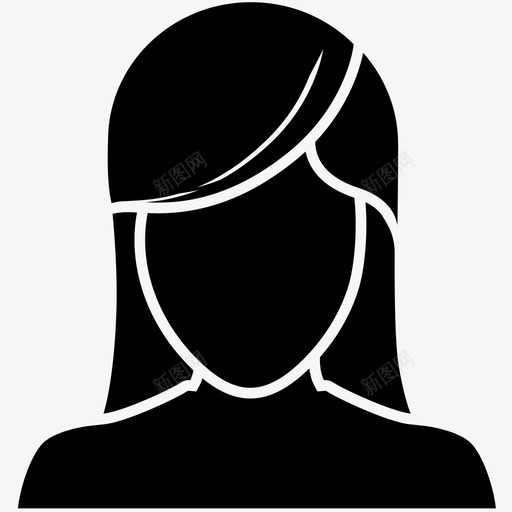 用户女孩侧面女性照片图标svg_新图网 https://ixintu.com 侧面女性照片 女孩 女性 用户 用户图片