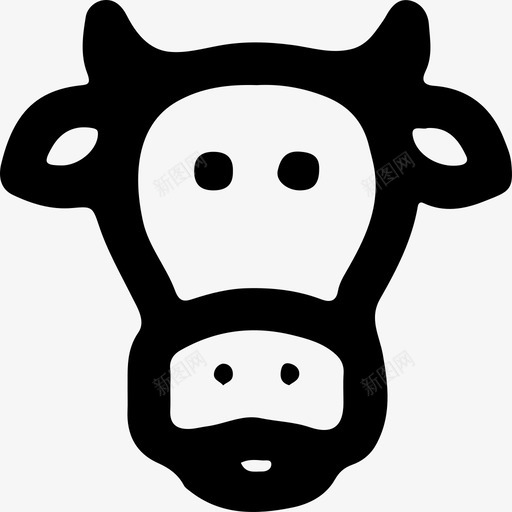牛动物谷仓图标svg_新图网 https://ixintu.com 农作物 农场 动物 牛 牛肉 牲畜 自然 谷仓 野生