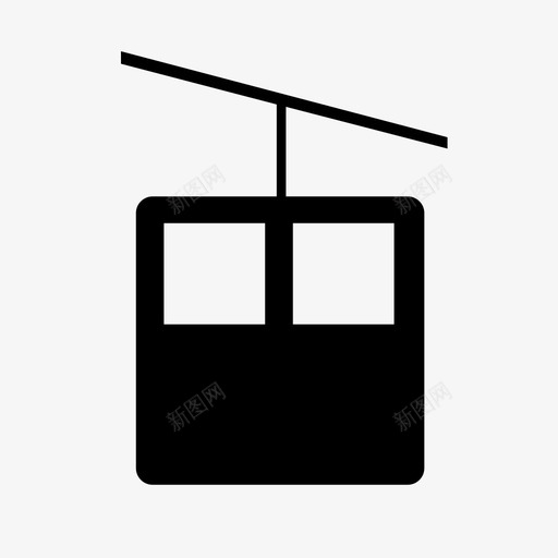 缆车峡谷高山图标svg_新图网 https://ixintu.com 交通工具 峡谷 滑雪 缆车 高山