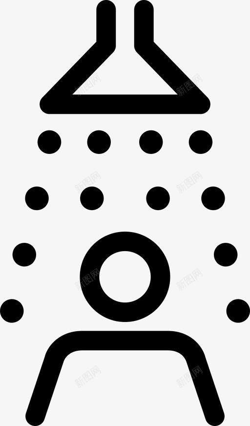 淋浴洗涤日常图标svg_新图网 https://ixintu.com 人 冲洗 卫生 日常 水 洗涤 洗澡 浴室 淋浴 清洁